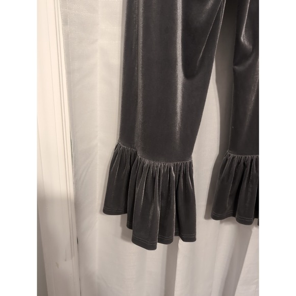 NWOT Matilda Jane Gray Velvet Cropped Ruffle Pants Sz M Boho, Cottage, Hippie - Picture 10 of 12